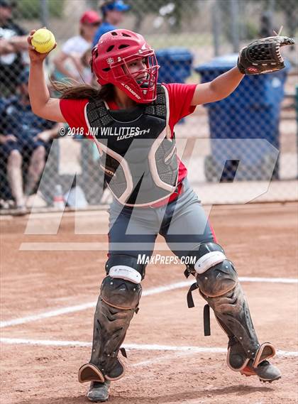 Thumbnail 3 in San Tan Foothills vs Central (Chandler Prep Softball Classic) photogallery.
