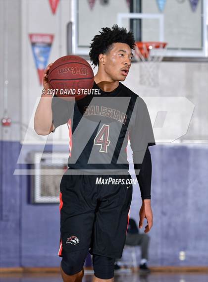 Thumbnail 3 in Salesian College Preparatory vs. Pleasant Valley (St. Hope Elite Classic) photogallery.