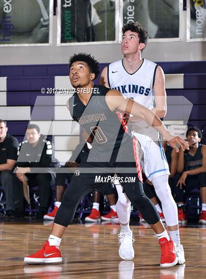 Thumbnail 3 in Salesian College Preparatory vs. Pleasant Valley (St. Hope Elite Classic) photogallery.