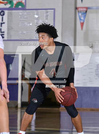 Thumbnail 1 in Salesian College Preparatory vs. Pleasant Valley (St. Hope Elite Classic) photogallery.