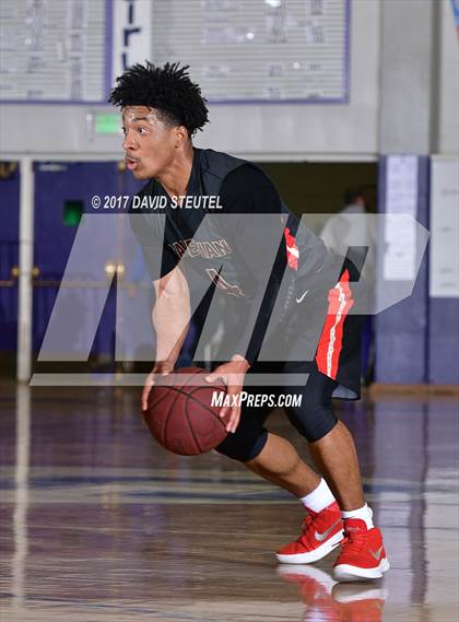Thumbnail 3 in Salesian College Preparatory vs. Pleasant Valley (St. Hope Elite Classic) photogallery.