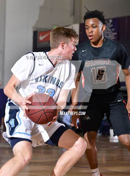 Thumbnail 3 in Salesian College Preparatory vs. Pleasant Valley (St. Hope Elite Classic) photogallery.
