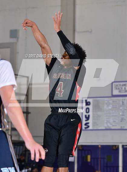 Thumbnail 3 in Salesian College Preparatory vs. Pleasant Valley (St. Hope Elite Classic) photogallery.