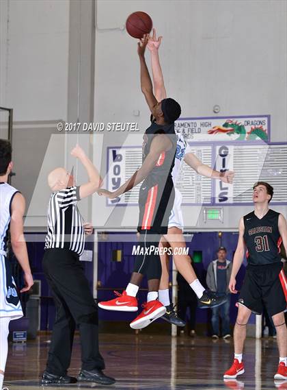 Thumbnail 1 in Salesian College Preparatory vs. Pleasant Valley (St. Hope Elite Classic) photogallery.