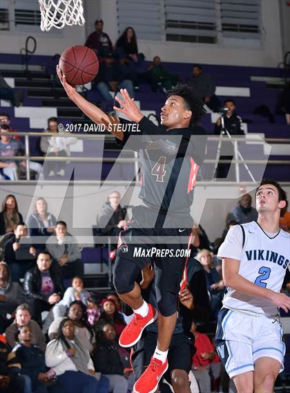 Thumbnail 3 in Salesian College Preparatory vs. Pleasant Valley (St. Hope Elite Classic) photogallery.