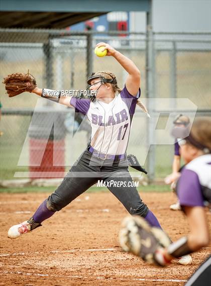 Thumbnail 2 in Blair vs Lincoln Southwest (LSE Softball Invite) photogallery.