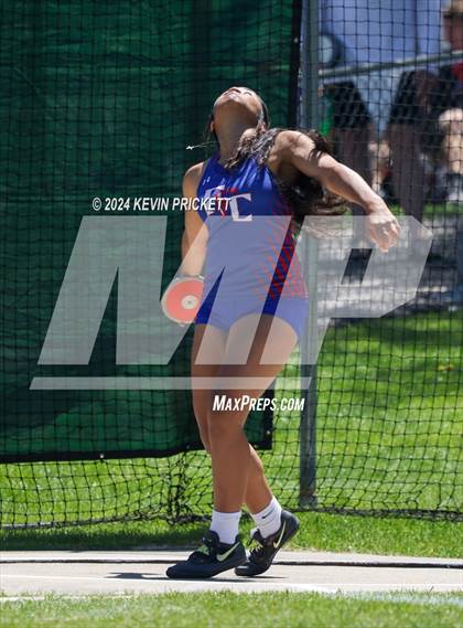 Thumbnail 2 in CHSAA Track and Field 5A Championships (Girls Discus) photogallery.