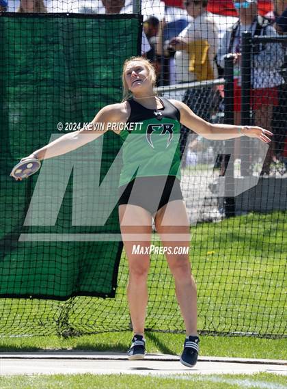 Thumbnail 3 in CHSAA Track and Field 5A Championships (Girls Discus) photogallery.