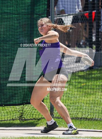 Thumbnail 3 in CHSAA Track and Field 5A Championships (Girls Discus) photogallery.