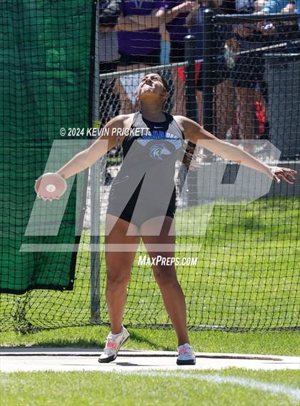 Thumbnail 2 in CHSAA Track and Field 5A Championships (Girls Discus) photogallery.