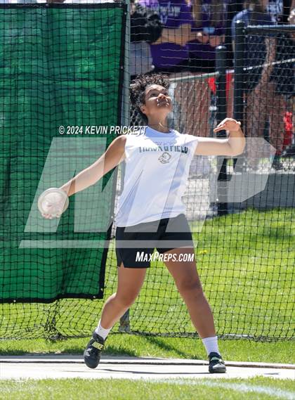 Thumbnail 1 in CHSAA Track and Field 5A Championships (Girls Discus) photogallery.