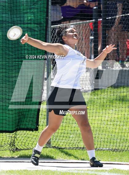 Thumbnail 2 in CHSAA Track and Field 5A Championships (Girls Discus) photogallery.