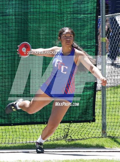 Thumbnail 3 in CHSAA Track and Field 5A Championships (Girls Discus) photogallery.