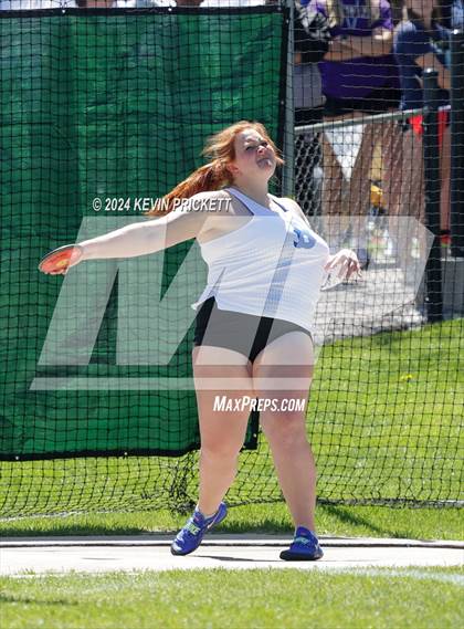 Thumbnail 3 in CHSAA Track and Field 5A Championships (Girls Discus) photogallery.