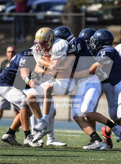 Thumbnail 1 in Cardinal Newman @ Marin Catholic (Scrimmage) photogallery.