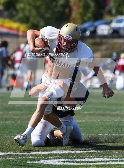 Thumbnail 3 in Cardinal Newman @ Marin Catholic (Scrimmage) photogallery.