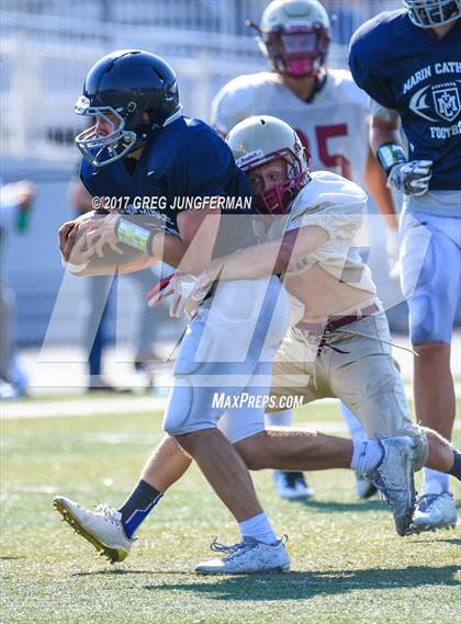 Thumbnail 1 in Cardinal Newman @ Marin Catholic (Scrimmage) photogallery.