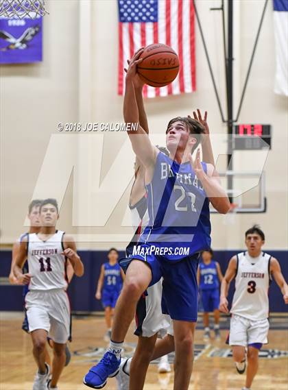 Thumbnail 3 in MacArthur [Douglas] vs Jefferson (SAISD Basketball Tournament) photogallery.