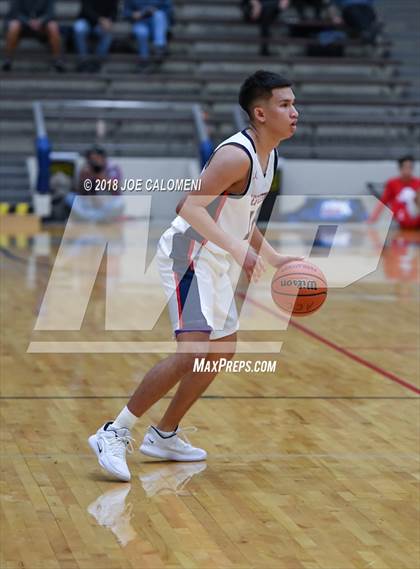 Thumbnail 3 in MacArthur [Douglas] vs Jefferson (SAISD Basketball Tournament) photogallery.