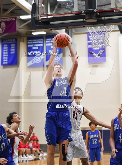 Thumbnail 2 in MacArthur [Douglas] vs Jefferson (SAISD Basketball Tournament) photogallery.