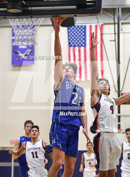Thumbnail 2 in MacArthur [Douglas] vs Jefferson (SAISD Basketball Tournament) photogallery.