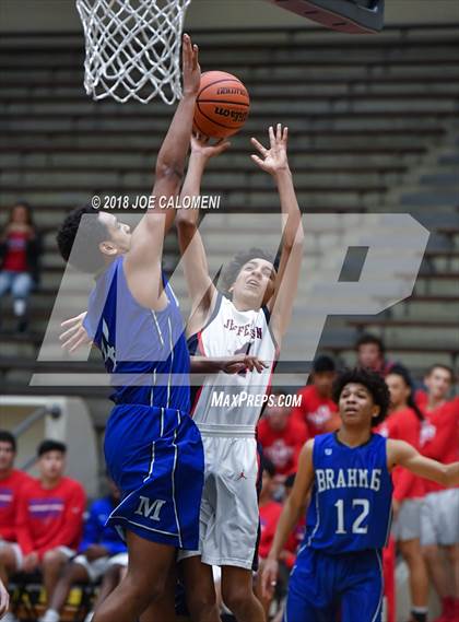 Thumbnail 2 in MacArthur [Douglas] vs Jefferson (SAISD Basketball Tournament) photogallery.