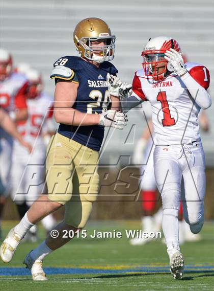 Thumbnail 3 in Salesianum vs. Smyrna (DIAA Division 1 Final) photogallery.