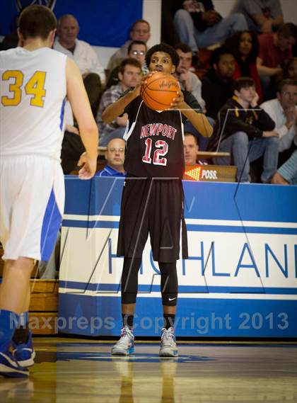 Thumbnail 1 in Newport vs Newport Central Catholic (36th District Tournament) photogallery.