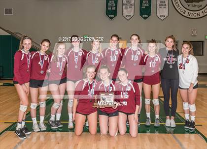 Thumbnail 1 in CCS Div4 Girls Volleyball Championship (Sacred Heart Prep vs. Notre Dame) photogallery.
