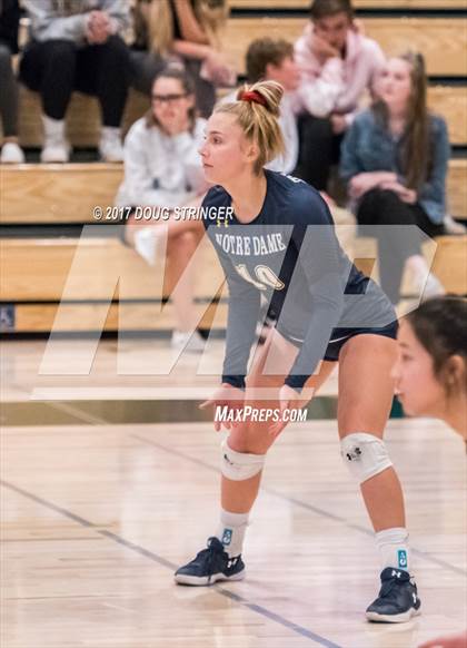Thumbnail 3 in CCS Div4 Girls Volleyball Championship (Sacred Heart Prep vs. Notre Dame) photogallery.