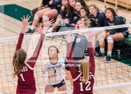 Thumbnail 3 in CCS Div4 Girls Volleyball Championship (Sacred Heart Prep vs. Notre Dame) photogallery.