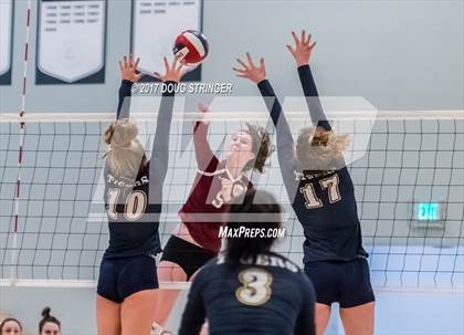 Thumbnail 1 in CCS Div4 Girls Volleyball Championship (Sacred Heart Prep vs. Notre Dame) photogallery.