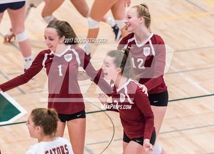 Thumbnail 1 in CCS Div4 Girls Volleyball Championship (Sacred Heart Prep vs. Notre Dame) photogallery.