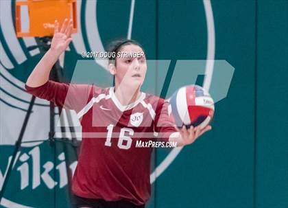 Thumbnail 2 in CCS Div4 Girls Volleyball Championship (Sacred Heart Prep vs. Notre Dame) photogallery.