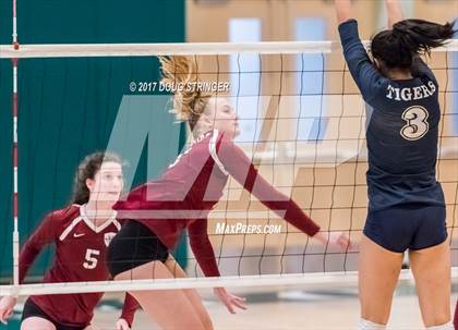 Thumbnail 3 in CCS Div4 Girls Volleyball Championship (Sacred Heart Prep vs. Notre Dame) photogallery.