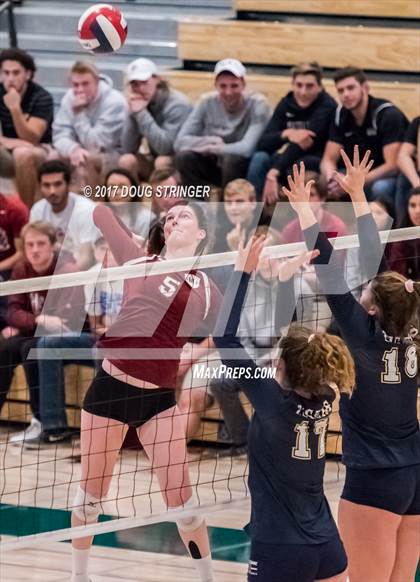 Thumbnail 2 in CCS Div4 Girls Volleyball Championship (Sacred Heart Prep vs. Notre Dame) photogallery.
