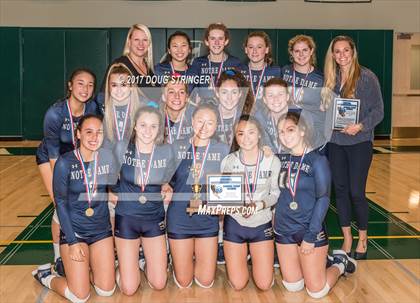 Thumbnail 2 in CCS Div4 Girls Volleyball Championship (Sacred Heart Prep vs. Notre Dame) photogallery.