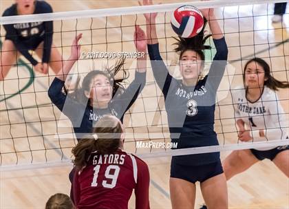 Thumbnail 3 in CCS Div4 Girls Volleyball Championship (Sacred Heart Prep vs. Notre Dame) photogallery.