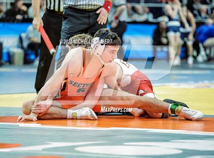 Thumbnail 1 in NYSPHSAA Division 2 State Championships (Quarters & Wrestlebacks 110 to 124) photogallery.
