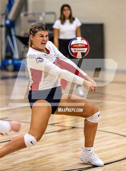 Thumbnail 1 in Crimson Cliffs vs. Park City (5A/6A Volleyball Challenge) photogallery.