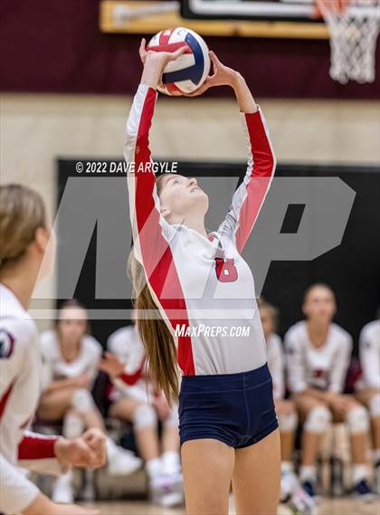 Thumbnail 3 in Crimson Cliffs vs. Park City (5A/6A Volleyball Challenge) photogallery.