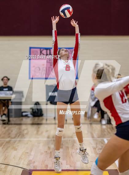 Thumbnail 2 in Crimson Cliffs vs. Park City (5A/6A Volleyball Challenge) photogallery.