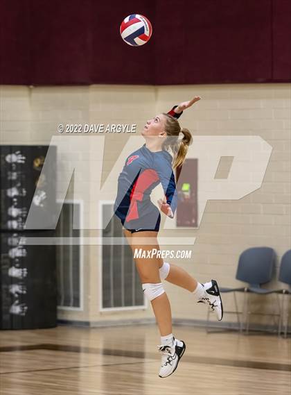 Thumbnail 3 in Crimson Cliffs vs. Park City (5A/6A Volleyball Challenge) photogallery.