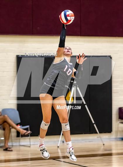 Thumbnail 3 in Crimson Cliffs vs. Park City (5A/6A Volleyball Challenge) photogallery.