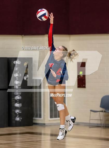 Thumbnail 1 in Crimson Cliffs vs. Park City (5A/6A Volleyball Challenge) photogallery.