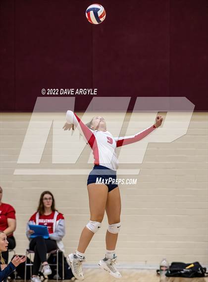 Thumbnail 3 in Crimson Cliffs vs. Park City (5A/6A Volleyball Challenge) photogallery.
