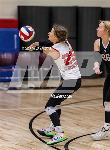 Thumbnail 3 in Crimson Cliffs vs. Park City (5A/6A Volleyball Challenge) photogallery.