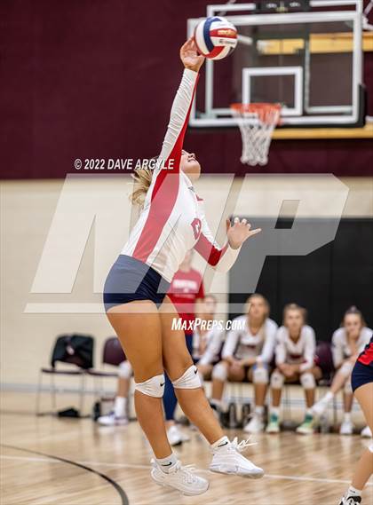 Thumbnail 3 in Crimson Cliffs vs. Park City (5A/6A Volleyball Challenge) photogallery.