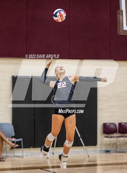 Thumbnail 3 in Crimson Cliffs vs. Park City (5A/6A Volleyball Challenge) photogallery.