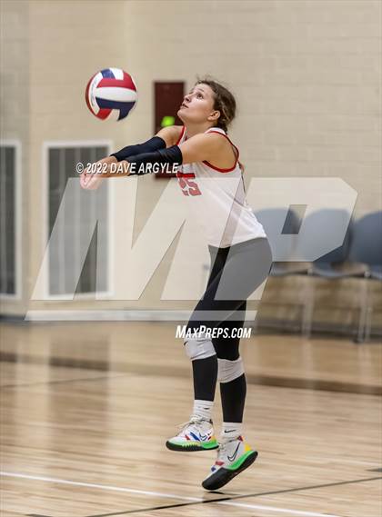 Thumbnail 3 in Crimson Cliffs vs. Park City (5A/6A Volleyball Challenge) photogallery.
